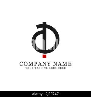 monogram letter PD logo design vector, simple and elegant P and D letter combination Stock Vector