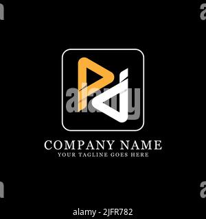 Simple Initial letter P and D logo design, easy to use for your logo business Stock Vector