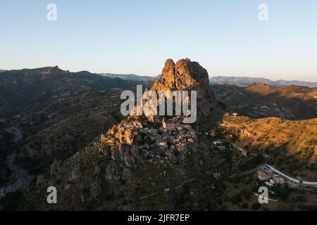 Pentidattilo ancient village of Calabria Italy Stock Photo
