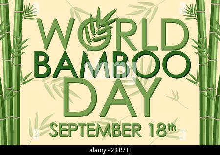 World Bamboo Day September 18 illustration Stock Vector