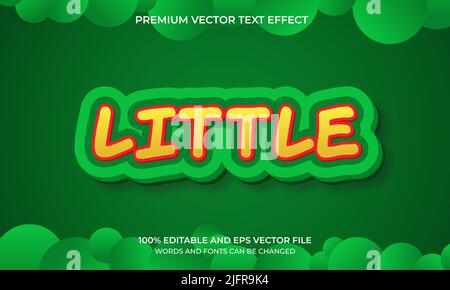 Editable text effect - little style Stock Vector