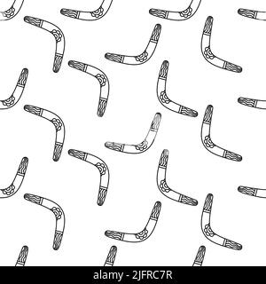 Boomerang Icon Seamless Pattern, Boomerang Vector Art Illustration Stock Vector