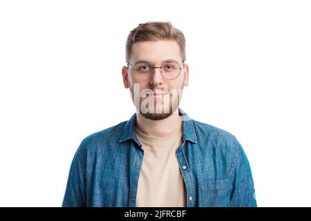 Man with calm face in studio Stock Photo