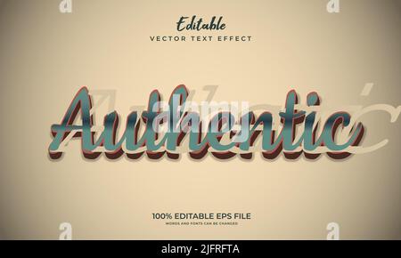 Editable text style effect. Editable font style. Vector Illustration Stock Vector