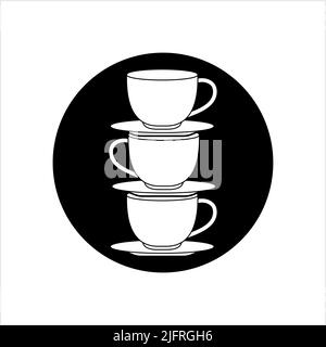 Stack Cups Icon, Cup Stacking Vector Art Illustration Stock Vector ...