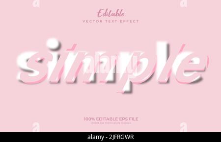 3d Embossed Vector text style effect, Editable Text Effect Stock Vector