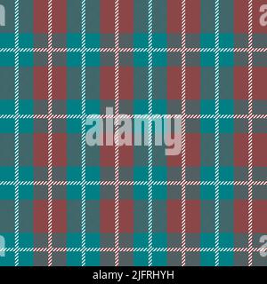 Blue and beige Scotland textile seamless pattern. Fabric texture check tartan plaid. Abstract geometric background for cloth, fabric. Monochrome Stock Vector