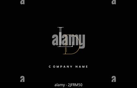LD, DL Abstract Letters Logo Monogram Stock Vector