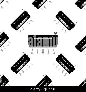 Air Conditioner Icon Seamless Pattern, Air Conditioner Vector Art Illustration Stock Vector
