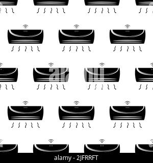 Air Conditioner Icon Seamless Pattern, Air Conditioner Vector Art Illustration Stock Vector