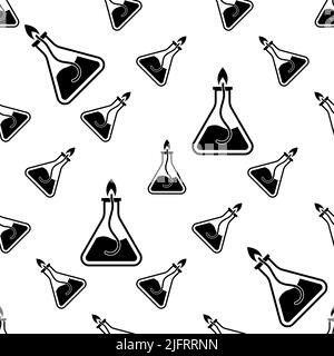 Bunsen Burner Icon,Laboratory Burner Seamless Pattern Vector Art Illustration Stock Vector
