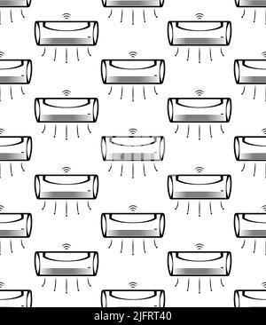 Air Conditioner Icon Seamless Pattern, Air Conditioner Vector Art Illustration Stock Vector