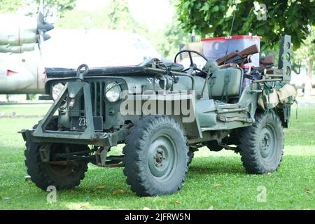 Vintage Power: Old Jeep Military Truck Stock Photo - Alamy