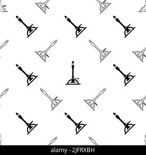 Bunsen Burner Icon,Laboratory Burner Seamless Pattern Vector Art Illustration Stock Vector