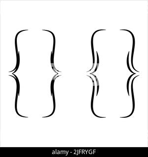 Curly Bracket Icon, Braces Vector Art Illustration Stock Vector