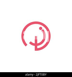 letter id circle geometric motion arrow logo vector Stock Vector