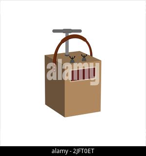 Detonator Icon, Explosive Detonator Icon Vector Art Illustration Stock Vector