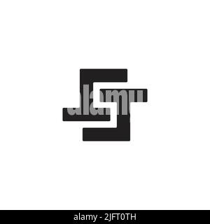 letter st simple linear geometric logo vector Stock Vector