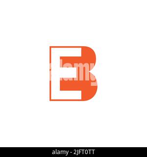 letter eb simple geometric line art logo vector Stock Vector Image ...