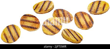 Grilled potato isolated on white background Stock Photo