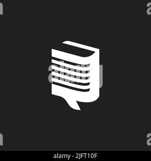 letter r book microphone symbol logo vector Stock Vector