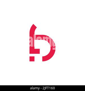 letter b simple exclamation red line logo vector Stock Vector