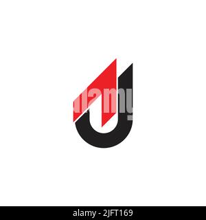 letter j arrow colorful geometric simple logo vector Stock Vector