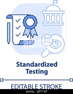 Standardized testing light blue concept icon Stock Vector