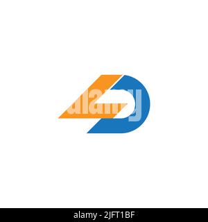 letter dl simple colorful logo line vector Stock Vector