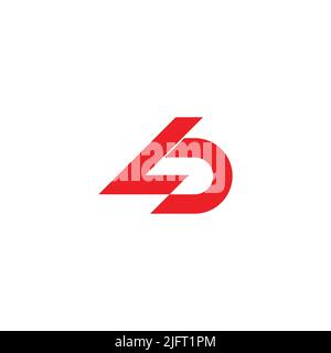 letter ld simple arrow motion simple logo vector Stock Vector