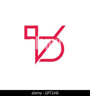 letter vb simple infinity square geometric logo vector Stock Vector