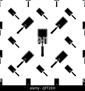 Trowel Icon Seamless Pattern, Trowel Vector Art Illustration Stock Vector