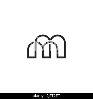 letter m big small infinity line logo vector Stock Vector