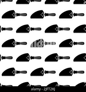 Trowel Icon Seamless Pattern, Trowel Vector Art Illustration Stock Vector