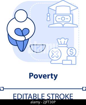 Poverty light blue concept icon Stock Vector Image & Art - Alamy