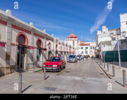 Arab Inspired Loule Municipal Market (Mercado), Building In The Town Centre Of Loule Portugal Stock Photo