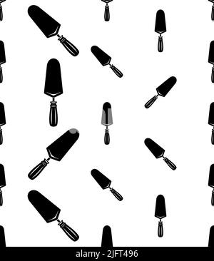 Trowel Icon Seamless Pattern, Trowel Vector Art Illustration Stock Vector