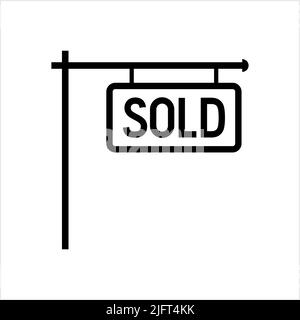 Sold Signage Icon, Sold Out Signage Vector Art Illustration Stock ...