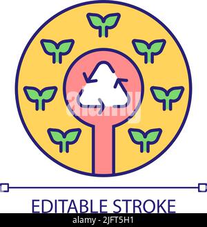 Keyhole garden RGB color icon Stock Vector