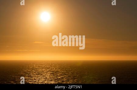 Midnight Sun, North Cape, Norway Stock Photo