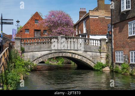 Winchester City Mill working 18th century corn mill on the River Itchen, Winchester, Hampshire, England, United Kingdom, Europe Stock Photo