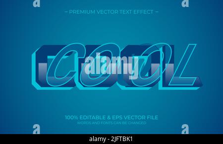 Editable text style effect. Editable font style. Vector Illustration Stock Vector