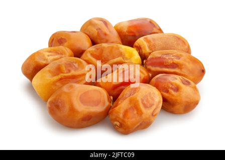date fruit path isolated on white Stock Photo