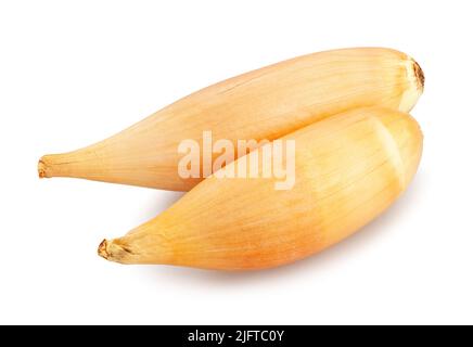 shallots onion path isolated on white Stock Photo