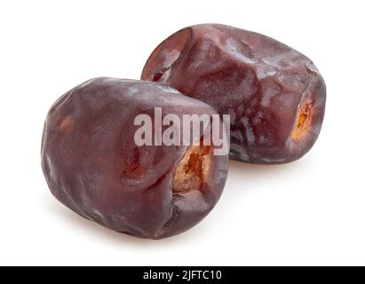 date fruit path isolated on white Stock Photo