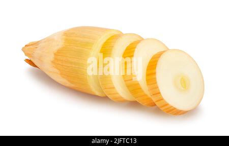 shallots onion path isolated on white Stock Photo