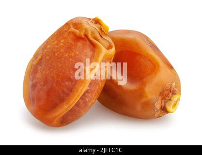 date fruit path isolated on white Stock Photo