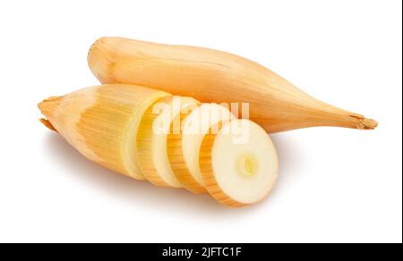 shallots onion path isolated on white Stock Photo