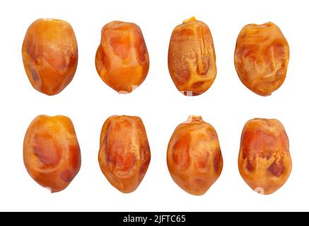 date fruit path isolated on white Stock Photo
