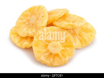 dry pineapple path isolated on white Stock Photo